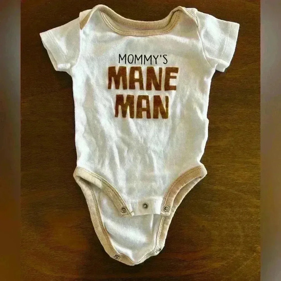 Koala Baby Outfit Size 0-3 Months, "Mommy’s Mane Man" Set Pants And Bodysuit - Picture 3 of 11